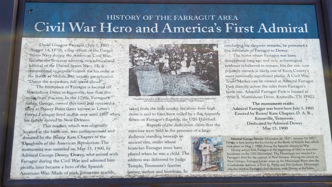 History of the Farragut Area History of the Farragut Area - Civil War Hero and America's First Admiral