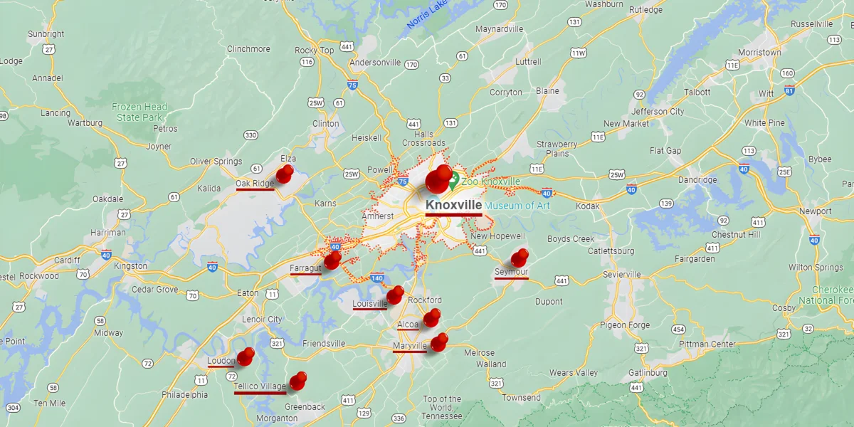 Guthrie Group Homes Knoxville Communities Map