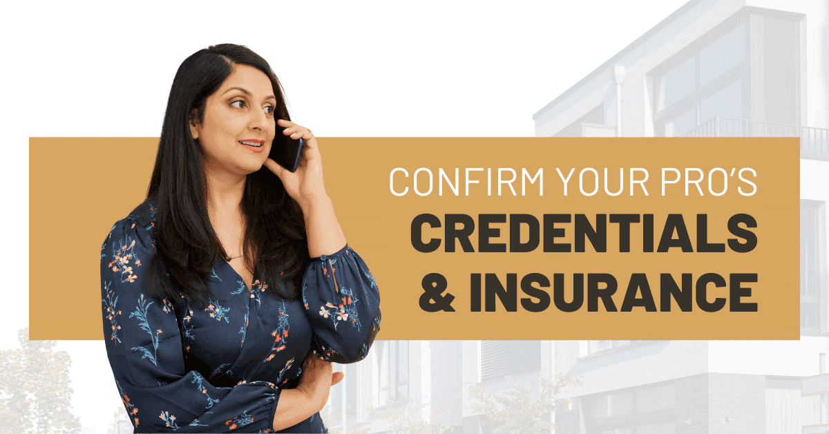 Confirm Credentials & Insurance Confirm Credentials & Insurance